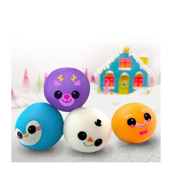 NeeDoh Squishmas Squishkins Squishy The Groovy Glob Stress Ball 4Pack - Picture 3 of 5